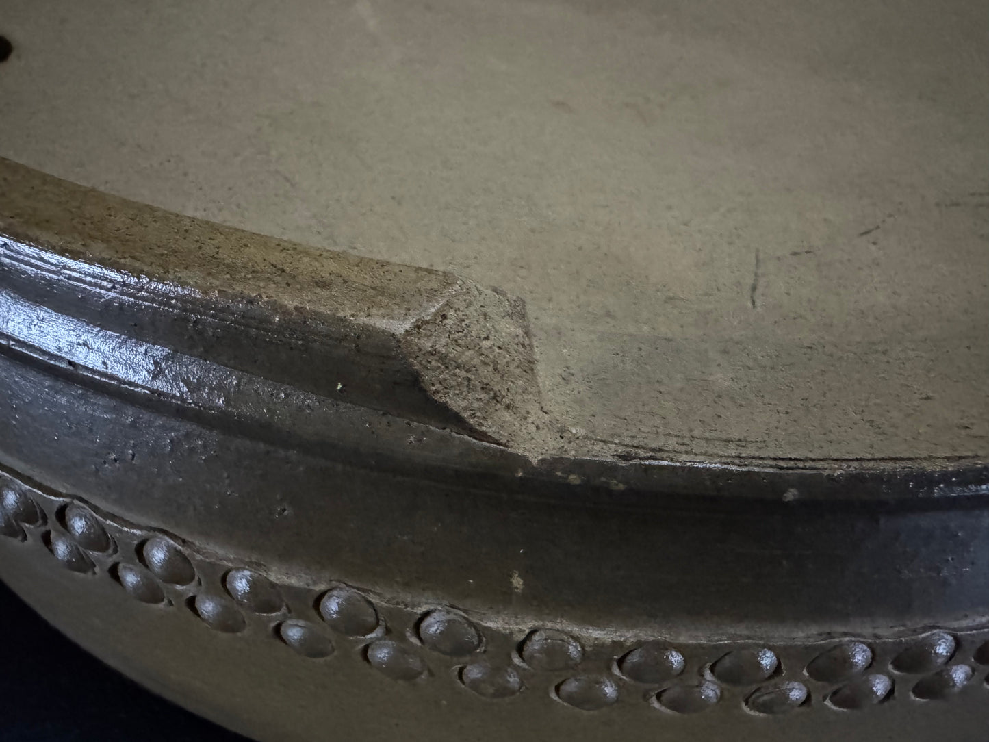 SANKEI 三景 – Tokoname 常滑市 – 39.4cm Round Drum 丸太鼓形 – Unglazed 無釉