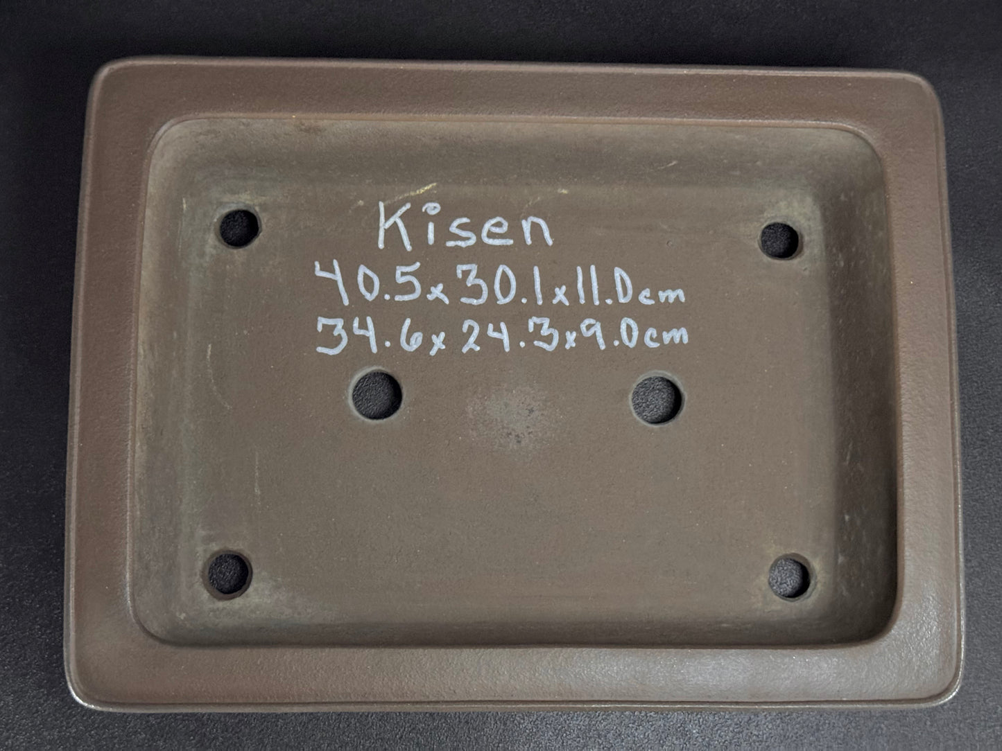 KISEN ( Kinsen Ikkodou 喜泉 壱光堂) 常滑 - 40.5cm Rectangular 長方鉢 – Unglazed 無釉
