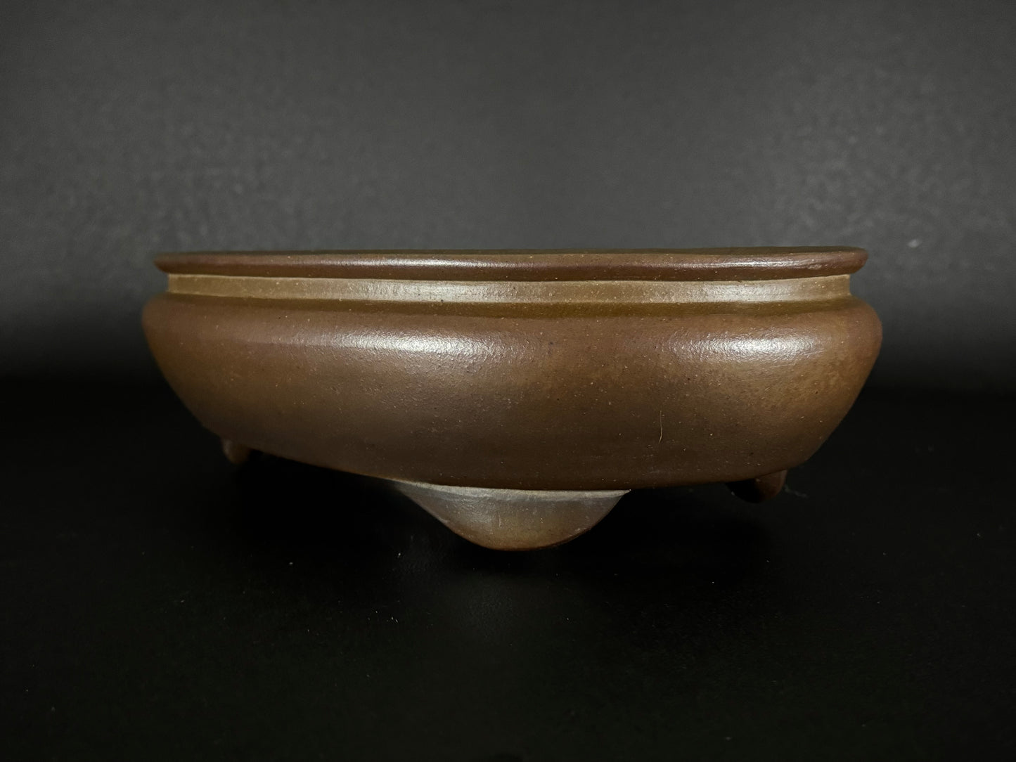 NAKANO GYOZAN 中野 行山 "Hand signed 爪描き" - 常滑 - 36.0cm Oval Bag-Form Unglazed 楕円袋形 無釉