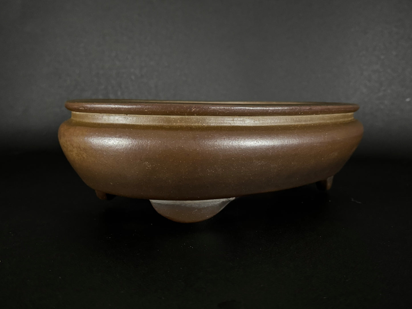 NAKANO GYOZAN 中野 行山 "Hand signed 爪描き" - 常滑 - 36.0cm Oval Bag-Form Unglazed 楕円袋形 無釉