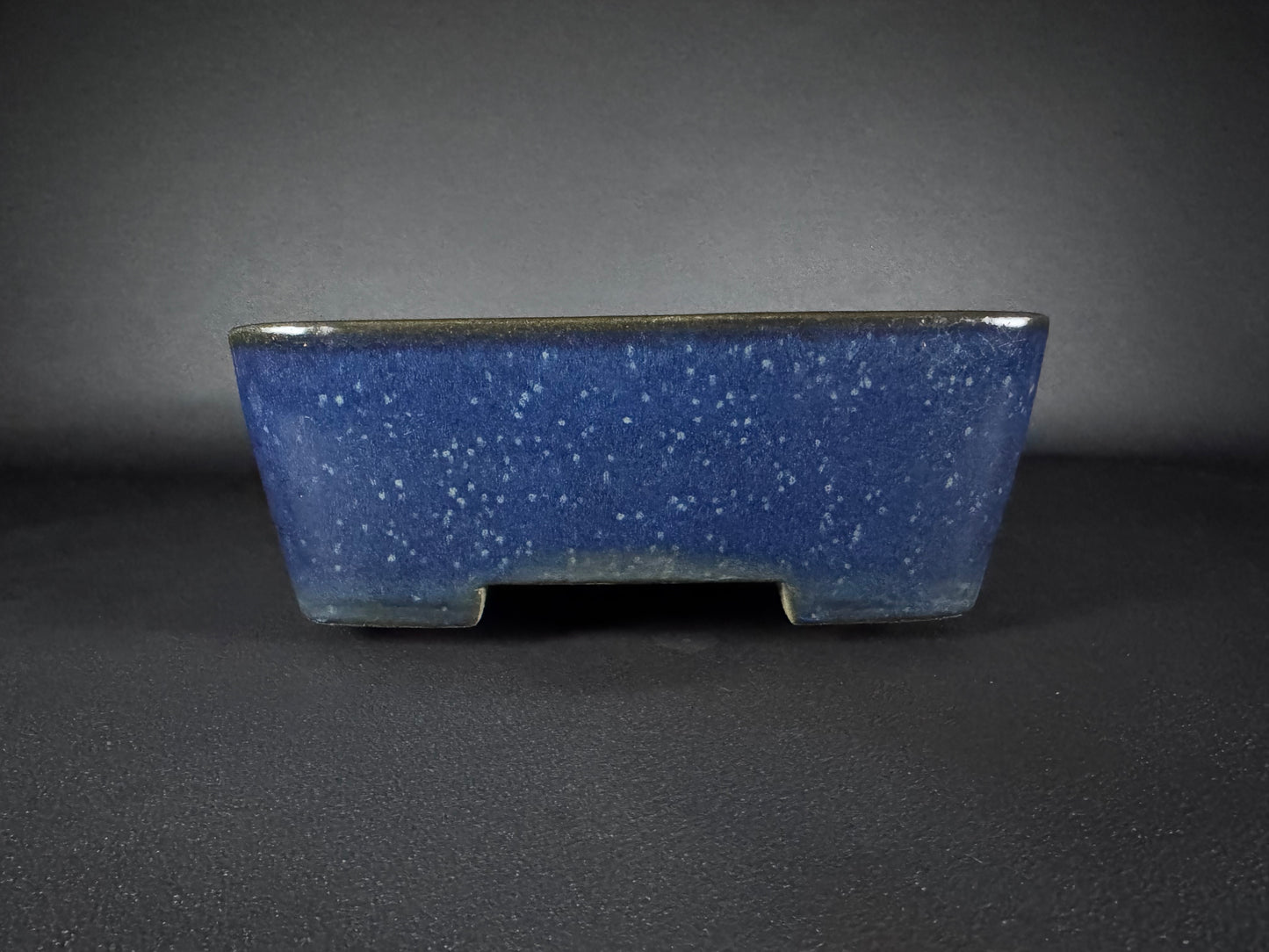 TERAHATA Mazan (Mayama Mazan) 寺畑真山 –  常滑 – 32.9cm Rectangular deep blue glaze (藍釉)