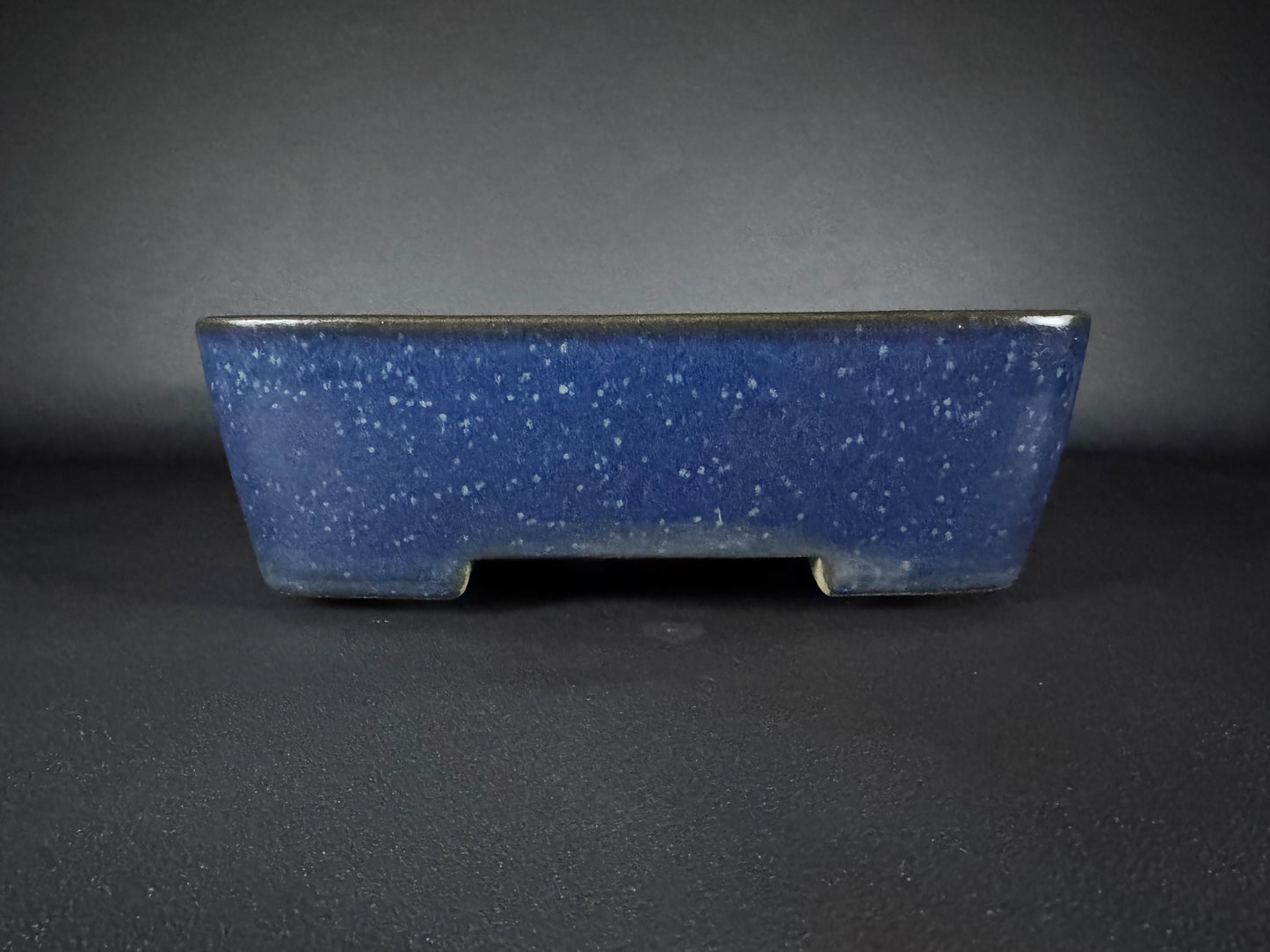 TERAHATA Mazan (Mayama Mazan) 寺畑真山 –  常滑 – 32.9cm Rectangular deep blue glaze (藍釉)