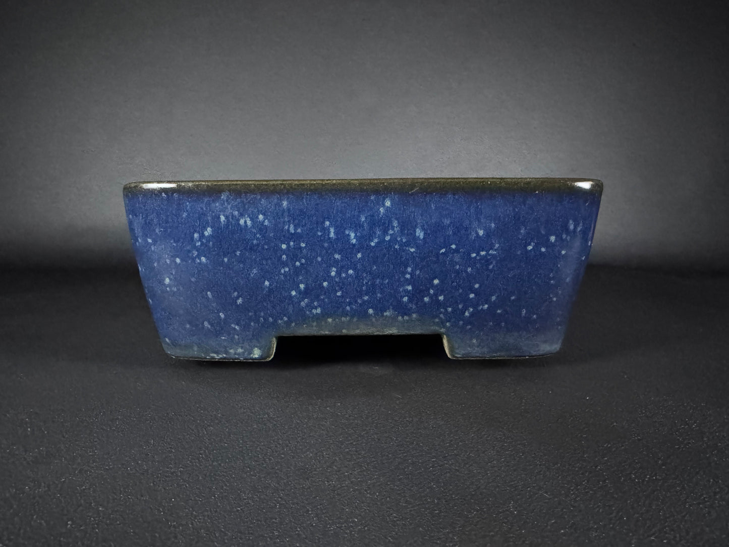 TERAHATA Mazan (Mayama Mazan) 寺畑真山 –  常滑 – 32.9cm Rectangular deep blue glaze (藍釉)