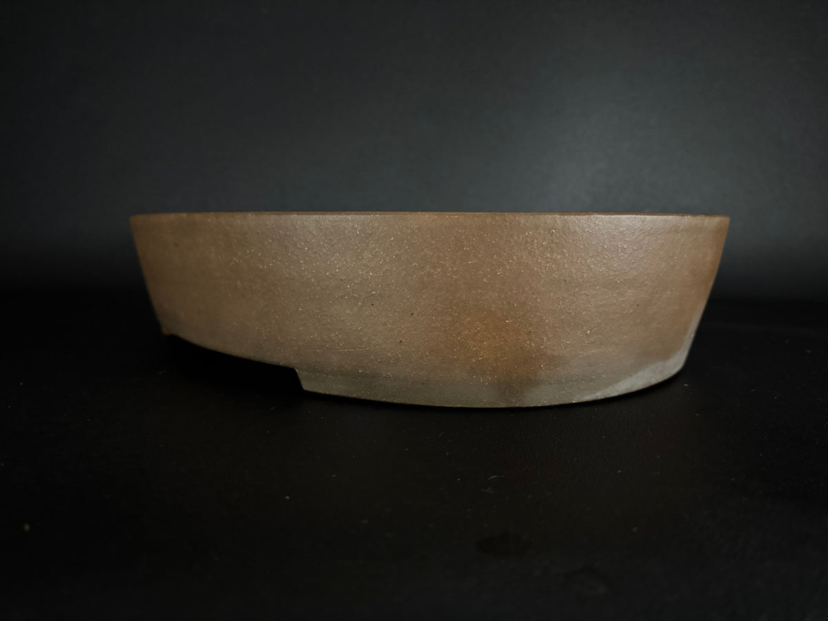 SHOZAN 松山 – Watanabe Shozo 渡辺正三 - 常滑 - 44.0cm Oval 楕円鉢 – Unglazed 無釉