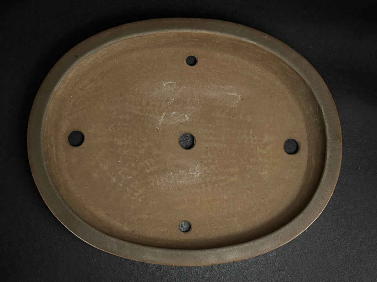 SHOZAN 松山 – Watanabe Shozo 渡辺正三 - 常滑 - 44.0cm Oval 楕円鉢 – Unglazed 無釉