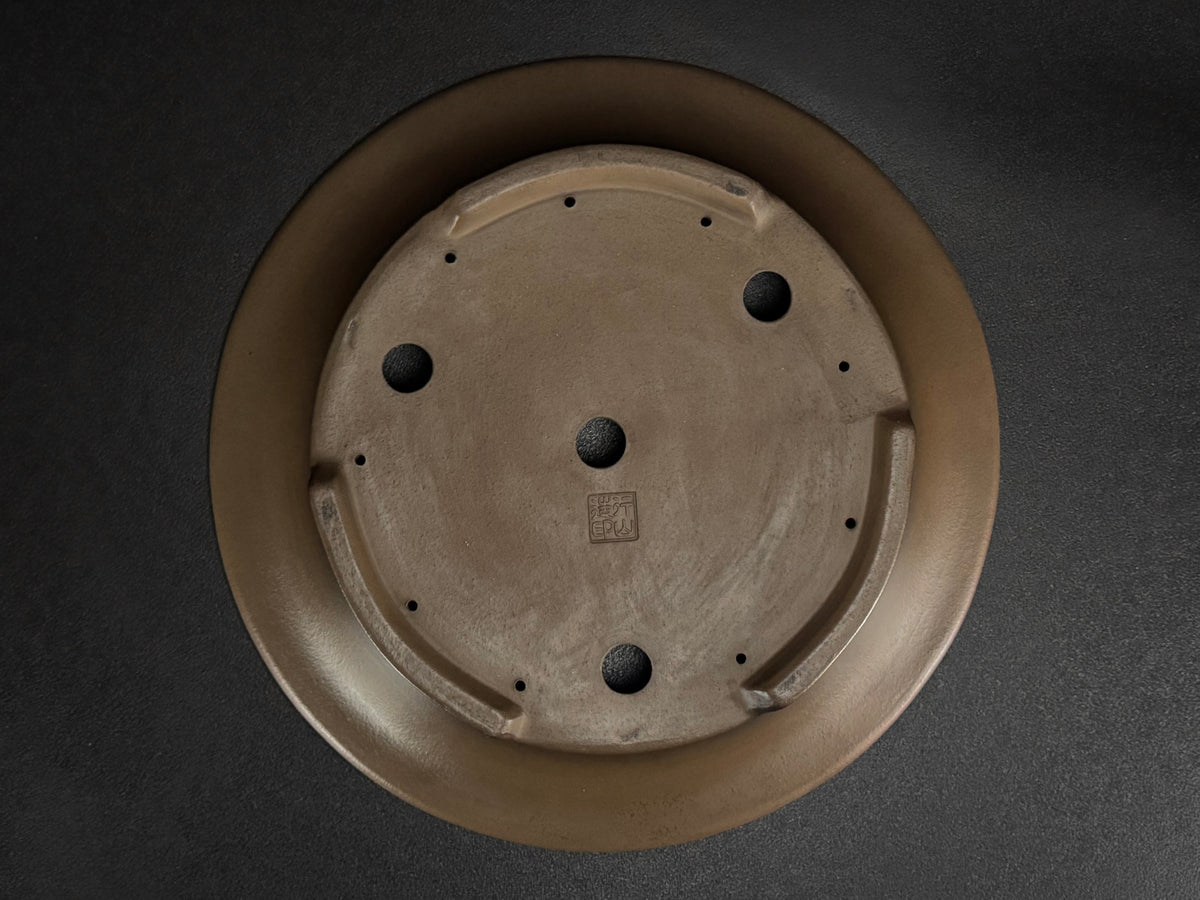 NAKANO GYOZAN 中野 行山 "Seal Only 印のみ" - 常滑 - 37.5cm Round 丸鉢 – Unglazed 無釉