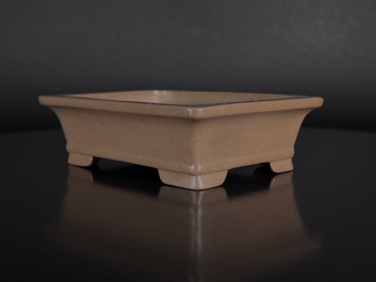 NAKANO GYOZAN 中野 行山 "Seal Only 印のみ" - 常滑 - 12.3cm Rectangular, Shohin 長方形 小品 – Unglazed 無釉