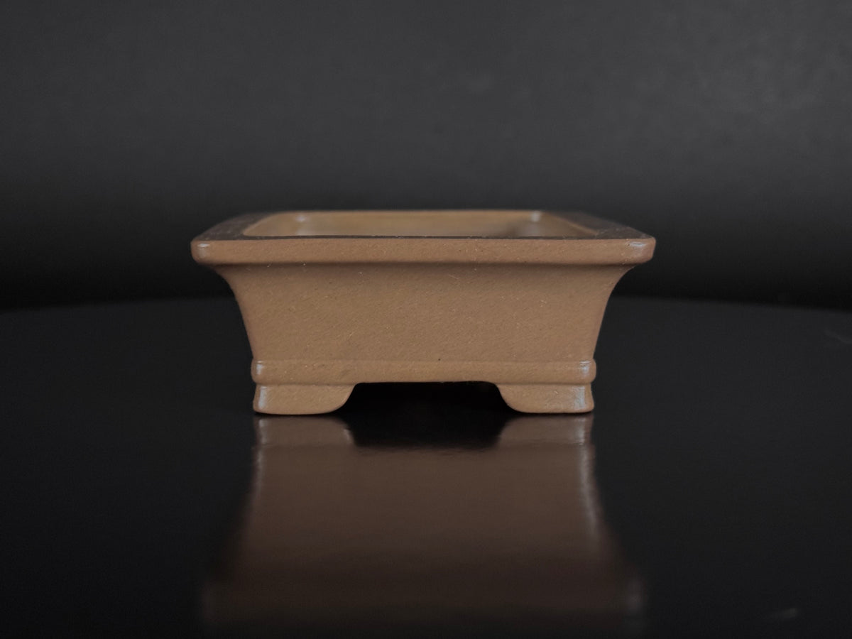NAKANO GYOZAN 中野 行山 "Seal Only 印のみ" - 常滑 - 12.3cm Rectangular, Shohin 長方形 小品 – Unglazed 無釉
