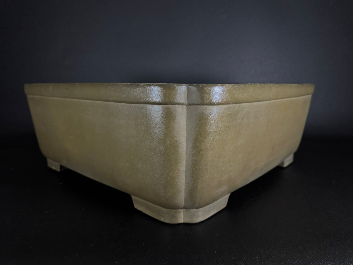NAKANO GYOZAN 中野 行山 "Seal Only 印のみ" - 常滑 - 45.1cm  Square 正方形 – Unglazed 無釉