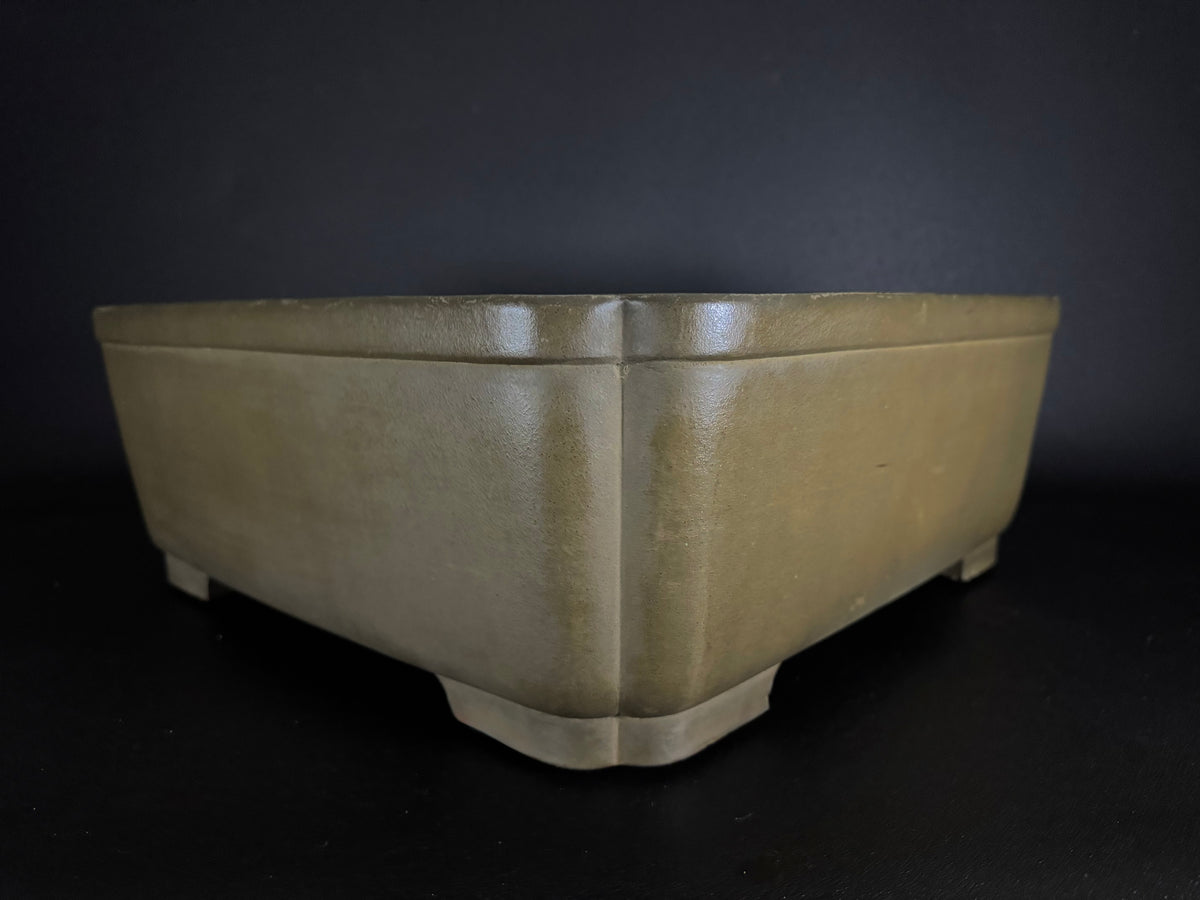 NAKANO GYOZAN 中野 行山 "Seal Only 印のみ" - 常滑 - 45.1cm  Square 正方形 – Unglazed 無釉