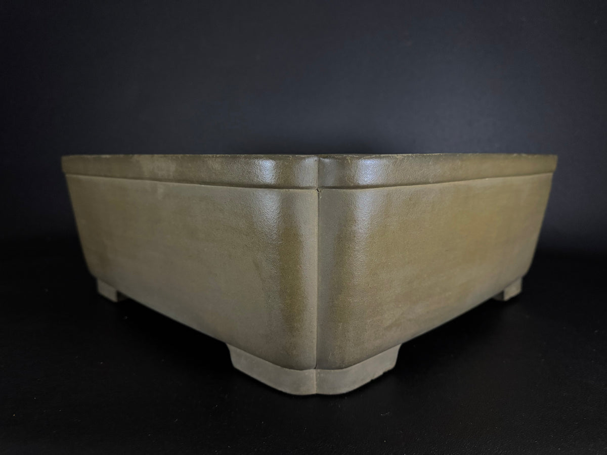 NAKANO GYOZAN 中野 行山 "Seal Only 印のみ" - 常滑 - 45.1cm  Square 正方形 – Unglazed 無釉