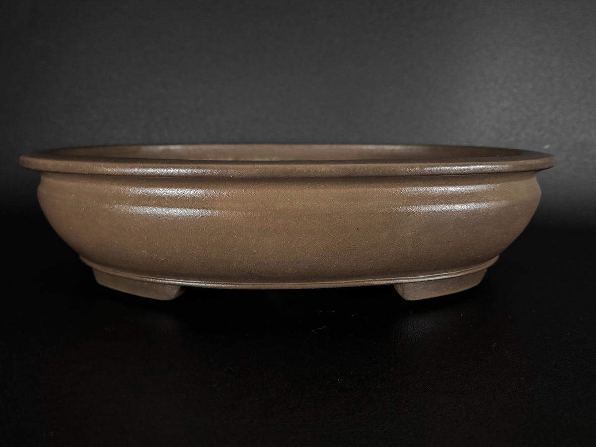 NAKANO GYOZAN 中野 行山 "Seal Only 印のみ" - 常滑 - 43.5cm Oval Bag-Form 楕円袋形 – Unglazed 無釉