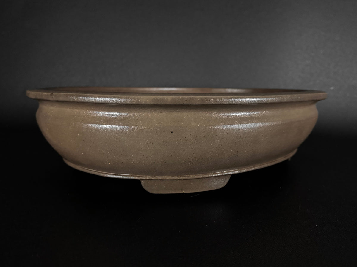 NAKANO GYOZAN 中野 行山 "Seal Only 印のみ" - 常滑 - 43.5cm Oval Bag-Form 楕円袋形 – Unglazed 無釉