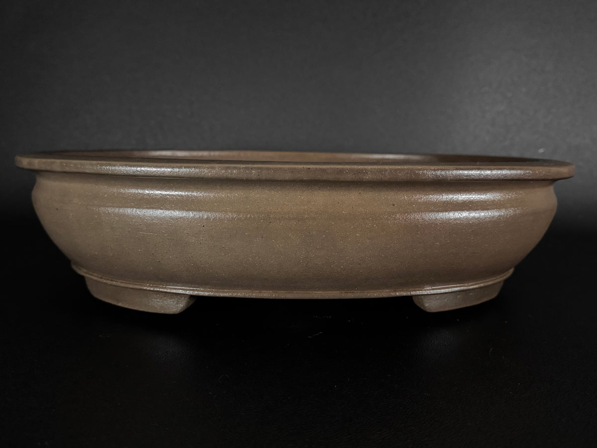 NAKANO GYOZAN 中野 行山 "Seal Only 印のみ" - 常滑 - 43.5cm Oval Bag-Form 楕円袋形 – Unglazed 無釉