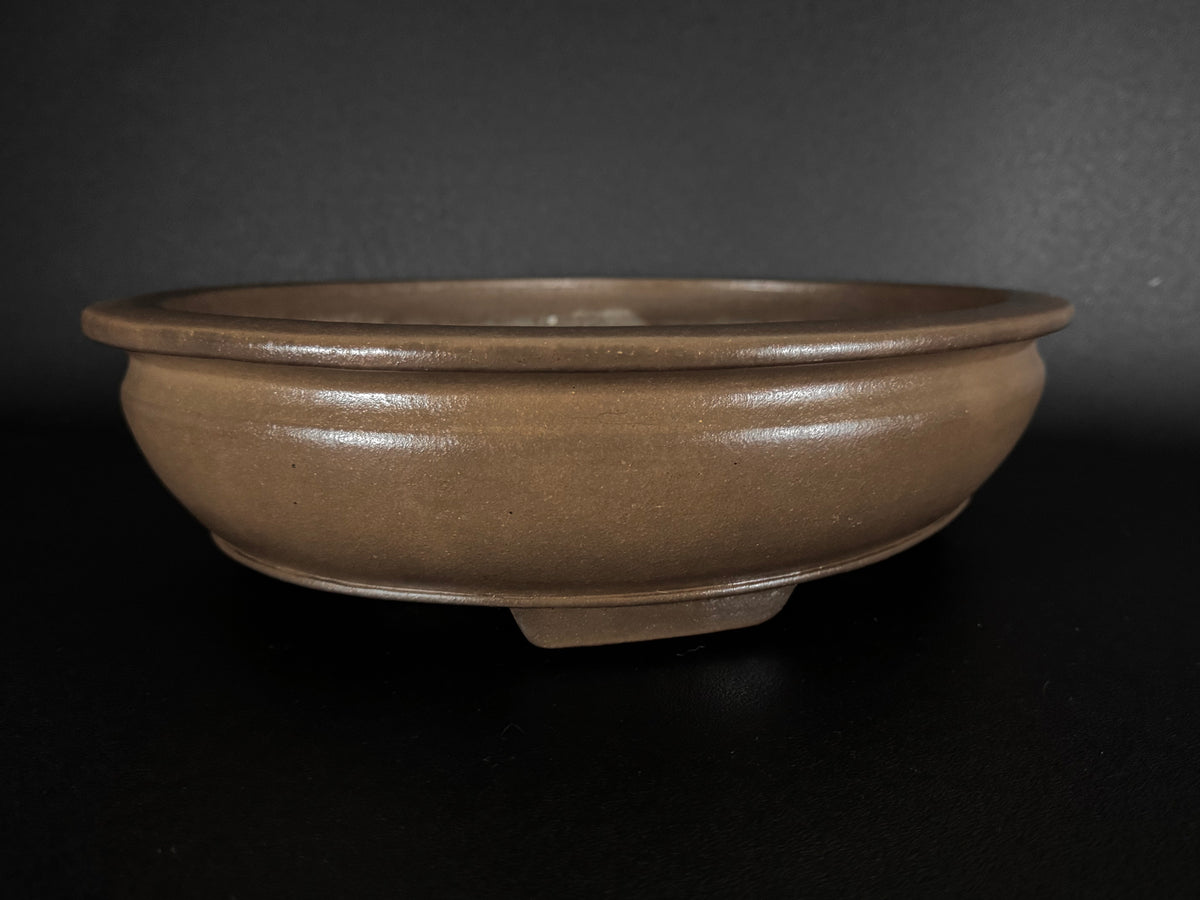 NAKANO GYOZAN 中野 行山 "Seal Only 印のみ" - 常滑 - 43.5cm Oval Bag-Form 楕円袋形 – Unglazed 無釉