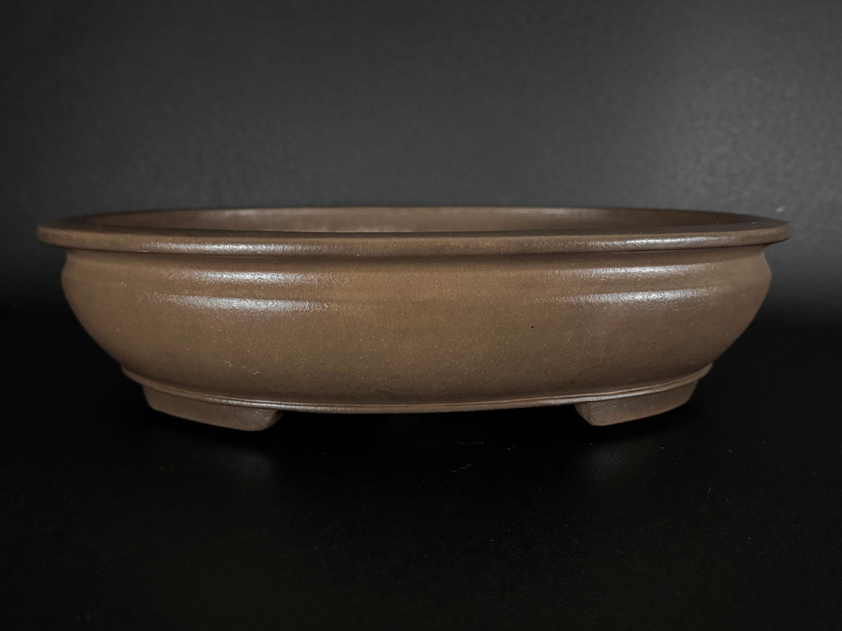 NAKANO GYOZAN 中野 行山 "Seal Only 印のみ" - 常滑 - 43.5cm Oval Bag-Form 楕円袋形 – Unglazed 無釉