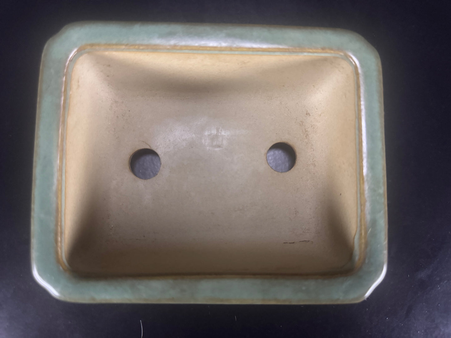 Fukuoka Koishiwara – 福岡県・小石原 – 13.2cm  Rectangular “light celadon” 淡青磁 Glazed