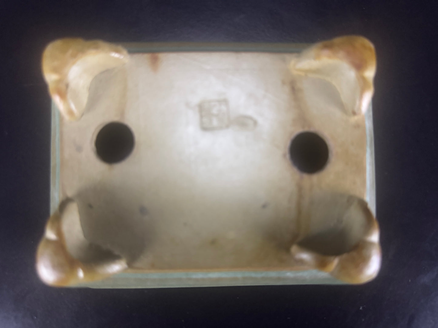 Fukuoka Koishiwara – 福岡県・小石原 – 13.2cm  Rectangular “light celadon” 淡青磁 Glazed