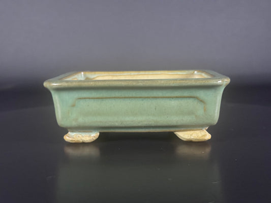 Fukuoka Koishiwara – 福岡県・小石原 – 13.2cm  Rectangular “light celadon” 淡青磁 Glazed