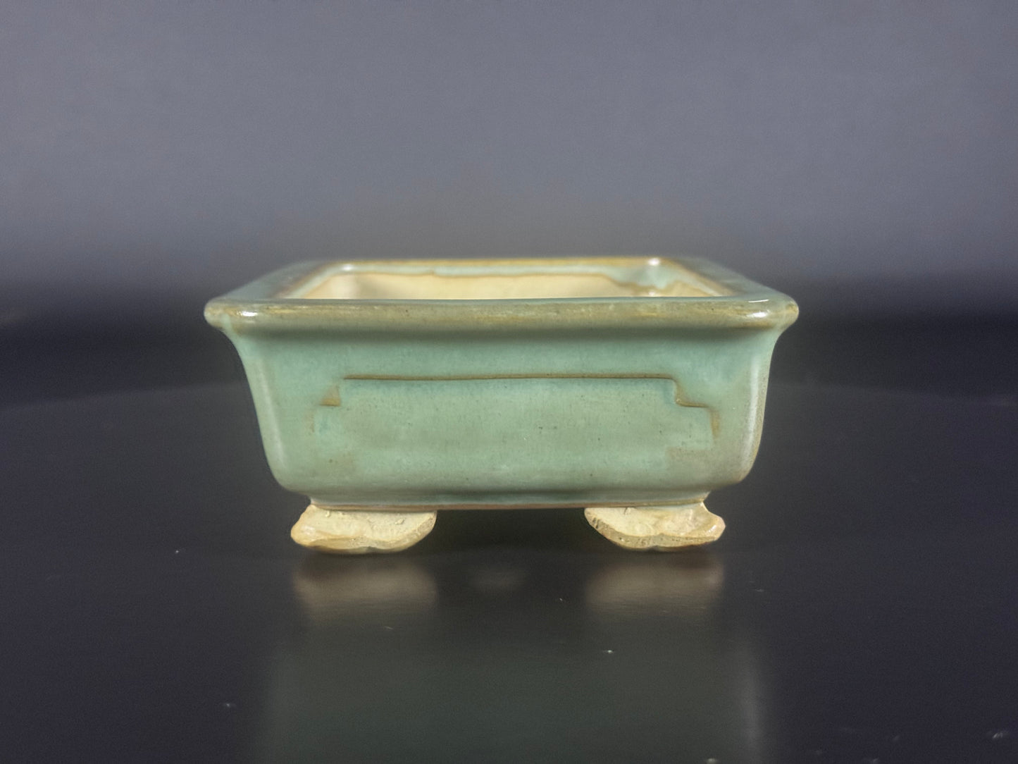 Fukuoka Koishiwara – 福岡県・小石原 – 13.2cm  Rectangular “light celadon” 淡青磁 Glazed
