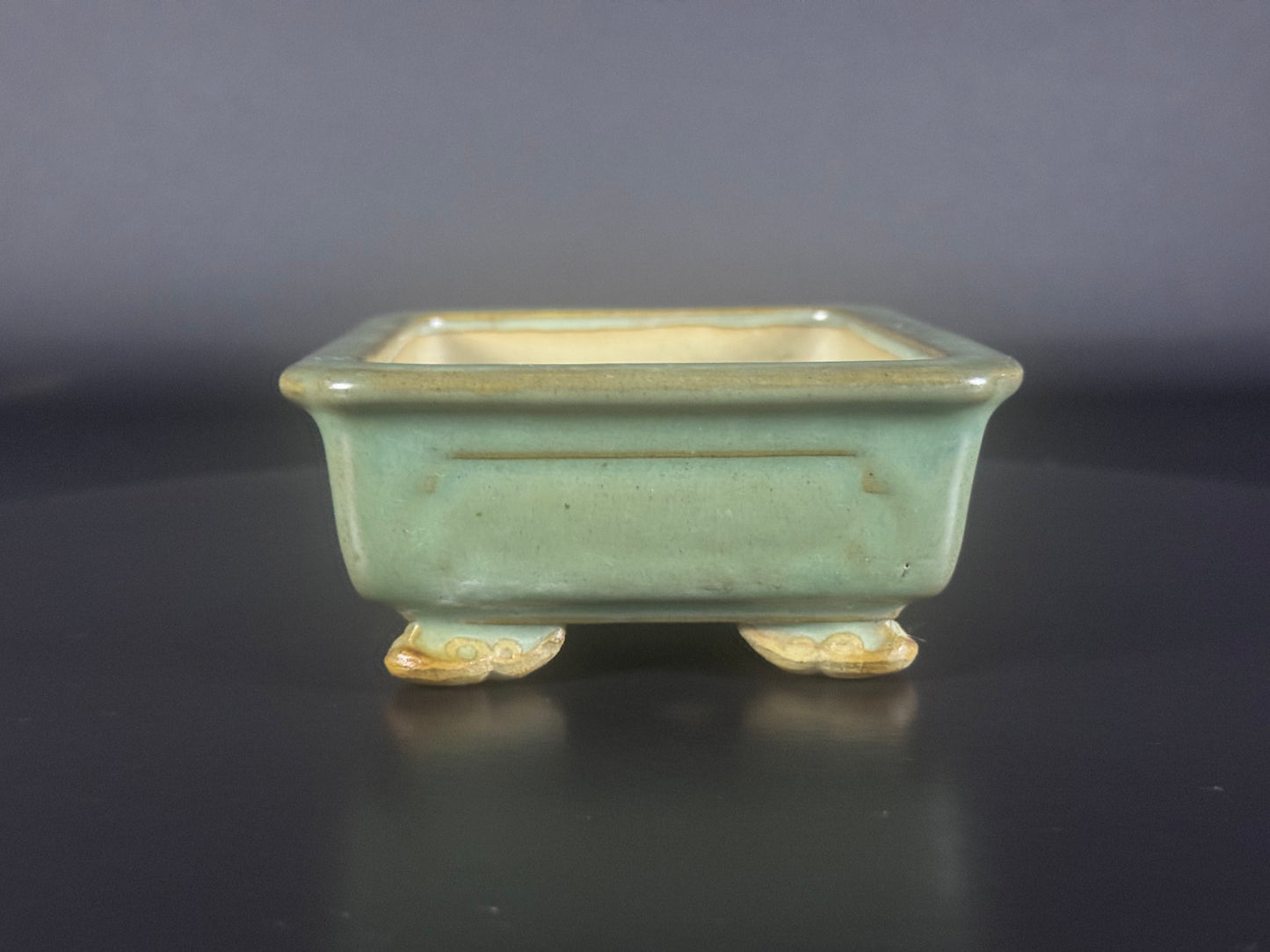 Fukuoka Koishiwara – 福岡県・小石原 – 13.2cm  Rectangular “light celadon” 淡青磁 Glazed