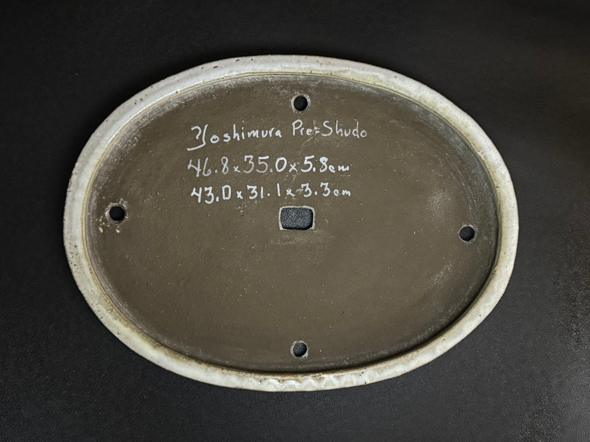 Yoshimura Shuho 吉村秀峰 – Tokoname 常滑 – 46.8cm Oval 楕円形 – Glazed 施釉