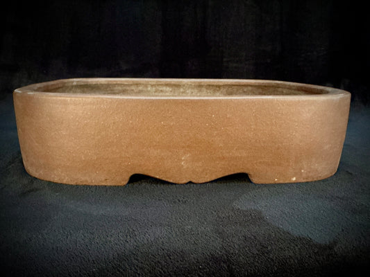 AKIRA SHOUZAN – 2nd Generation Watanabe Fumikazu (Jokousan) – 常滑 – 45.2cm Rectangular, Unglazed Bonsai Pot