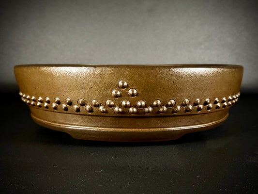 GYOZAN 1St Gen (Nakano Yukizyou “中野行常”) "Hand signed 爪描き" - 常滑 – 38.0cm Drum-shape (taiko-gata 太鼓型 ) Vintage!
