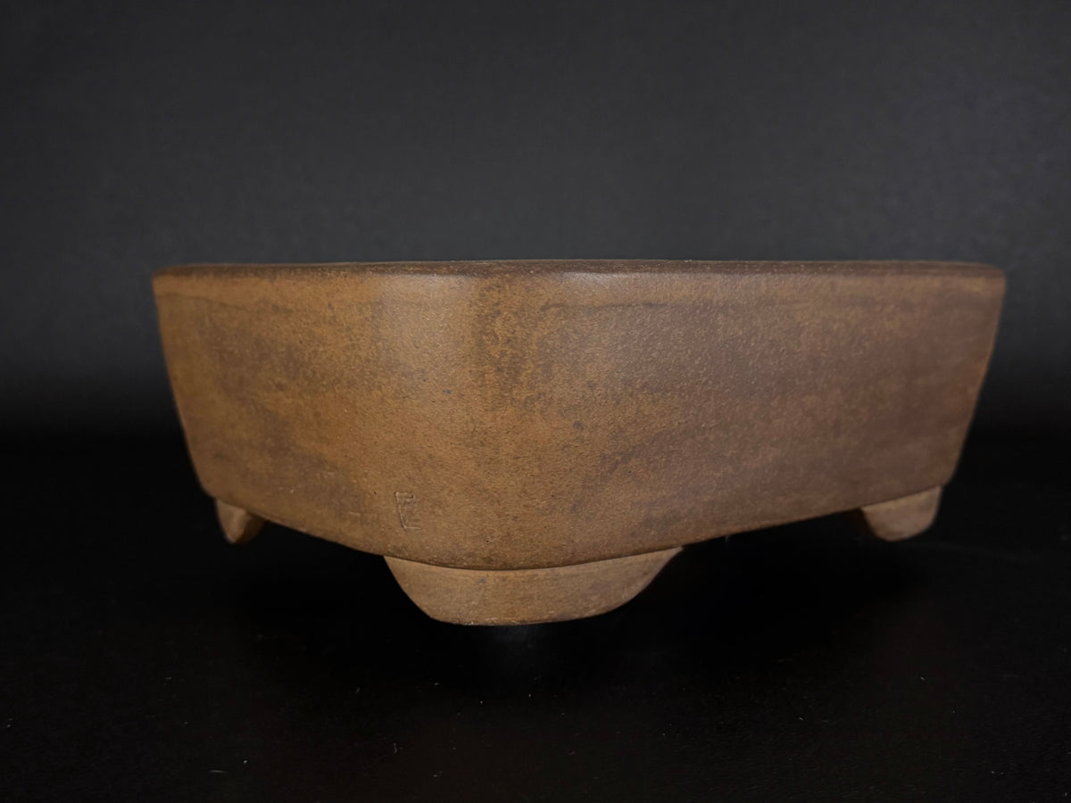 NAKANO GYOZAN 中野 行山 "Hand signed 爪描き" - 常滑 - 28.0cm Rectangular Unglazed (長方形 無釉)