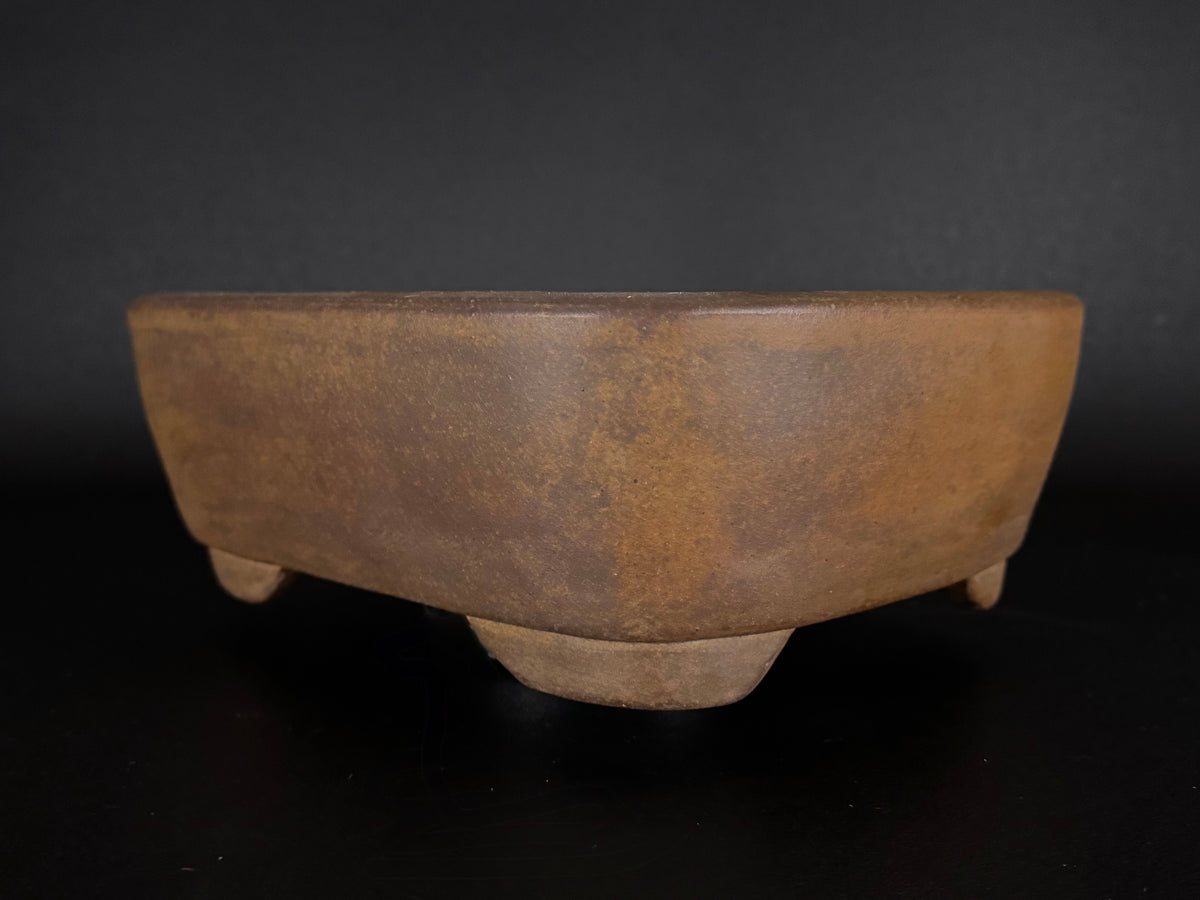 NAKANO GYOZAN 中野 行山 "Hand signed 爪描き" - 常滑 - 28.0cm Rectangular Unglazed (長方形 無釉)