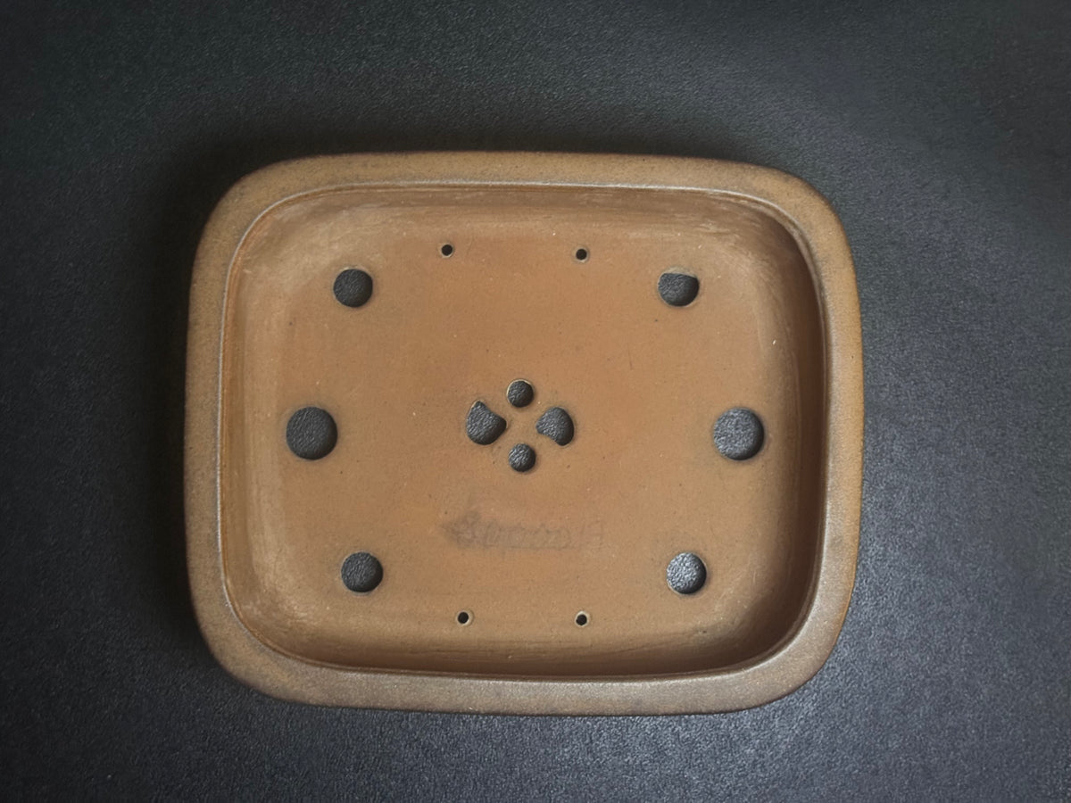 NAKANO GYOZAN 中野 行山 "Hand signed 爪描き" - 常滑 - 28.0cm Rectangular Unglazed (長方形 無釉)