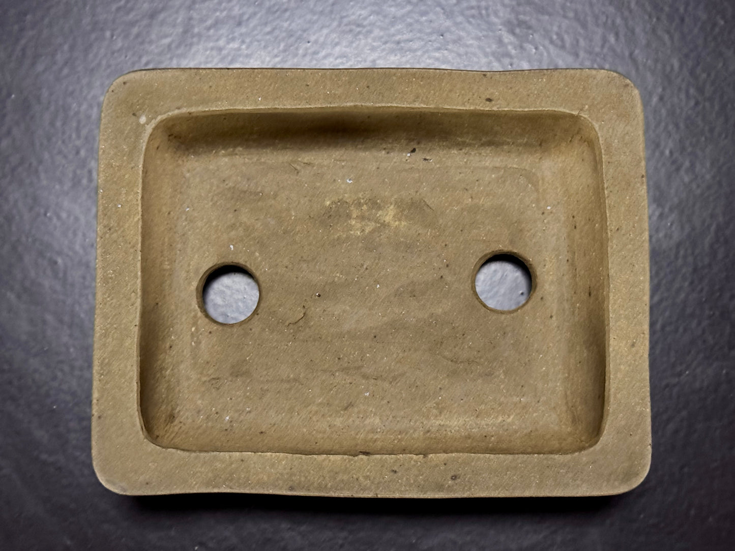HAYASHI TŌJAKU 陶雀  – 常滑 - 10.4cm Rectangular bamboo-basket motif (竹編み文様, take-ami monyo