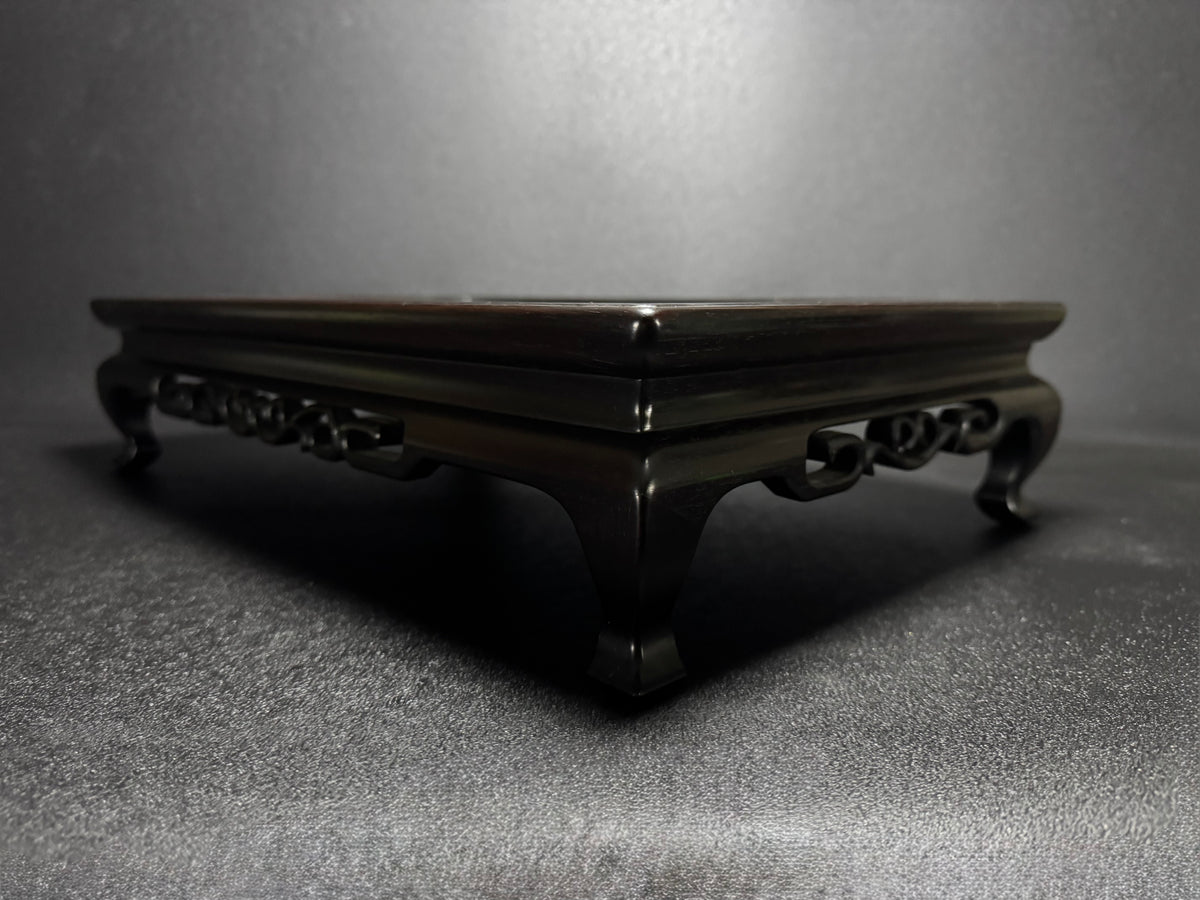 0 Japanese Bonsai Display Stand 小品盆栽飾台 – Rectangular Kadai 花台 – Pierced Openwork Carving 透かし彫り – 48.0cm