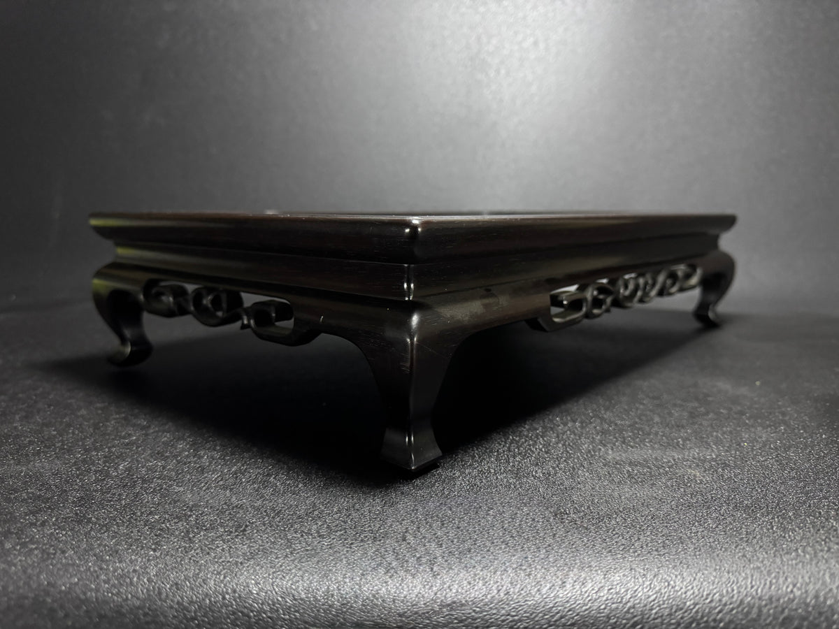 0 Japanese Bonsai Display Stand 小品盆栽飾台 – Rectangular Kadai 花台 – Pierced Openwork Carving 透かし彫り – 48.0cm