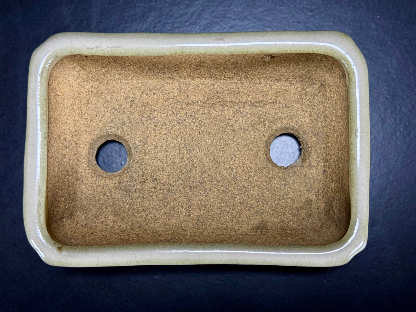 HATTORI – Tokoname 常滑 – 13.0 cm Rectangular  Cream Glazed (Find pot label it and post! this data is ready!!!
