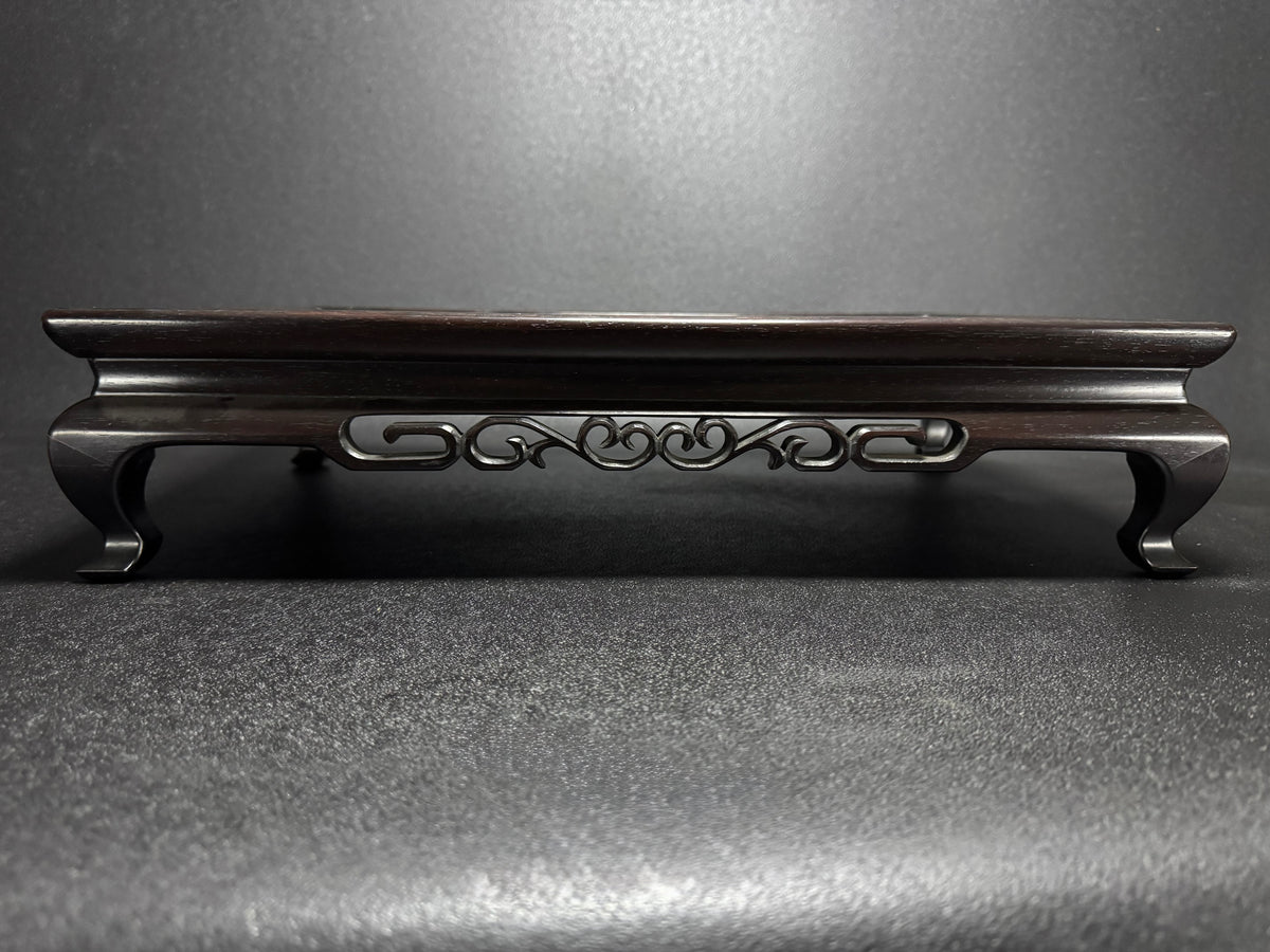 0 Japanese Bonsai Display Stand 小品盆栽飾台 – Rectangular Kadai 花台 – Pierced Openwork Carving 透かし彫り – 48.0cm