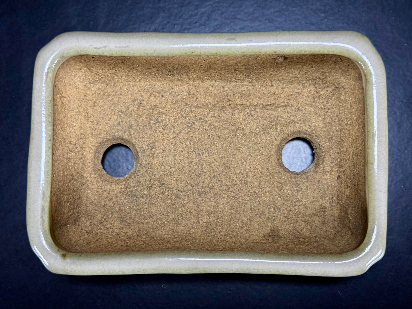 HATTORI – Tokoname 常滑 – 13.0 cm Rectangular  Cream Glazed (Find pot label it and post! this data is ready!!!