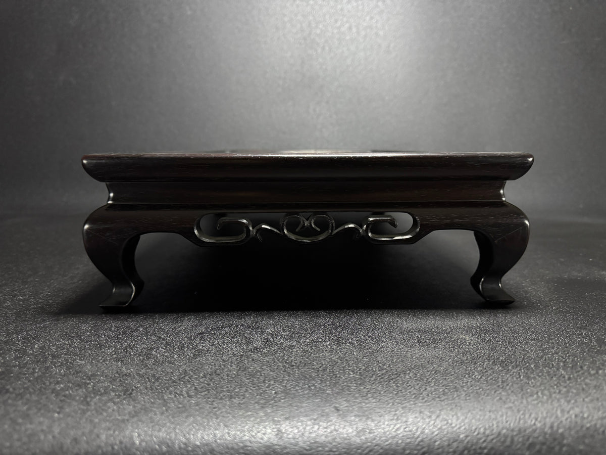 0 Japanese Bonsai Display Stand 小品盆栽飾台 – Rectangular Kadai 花台 – Pierced Openwork Carving 透かし彫り – 48.0cm