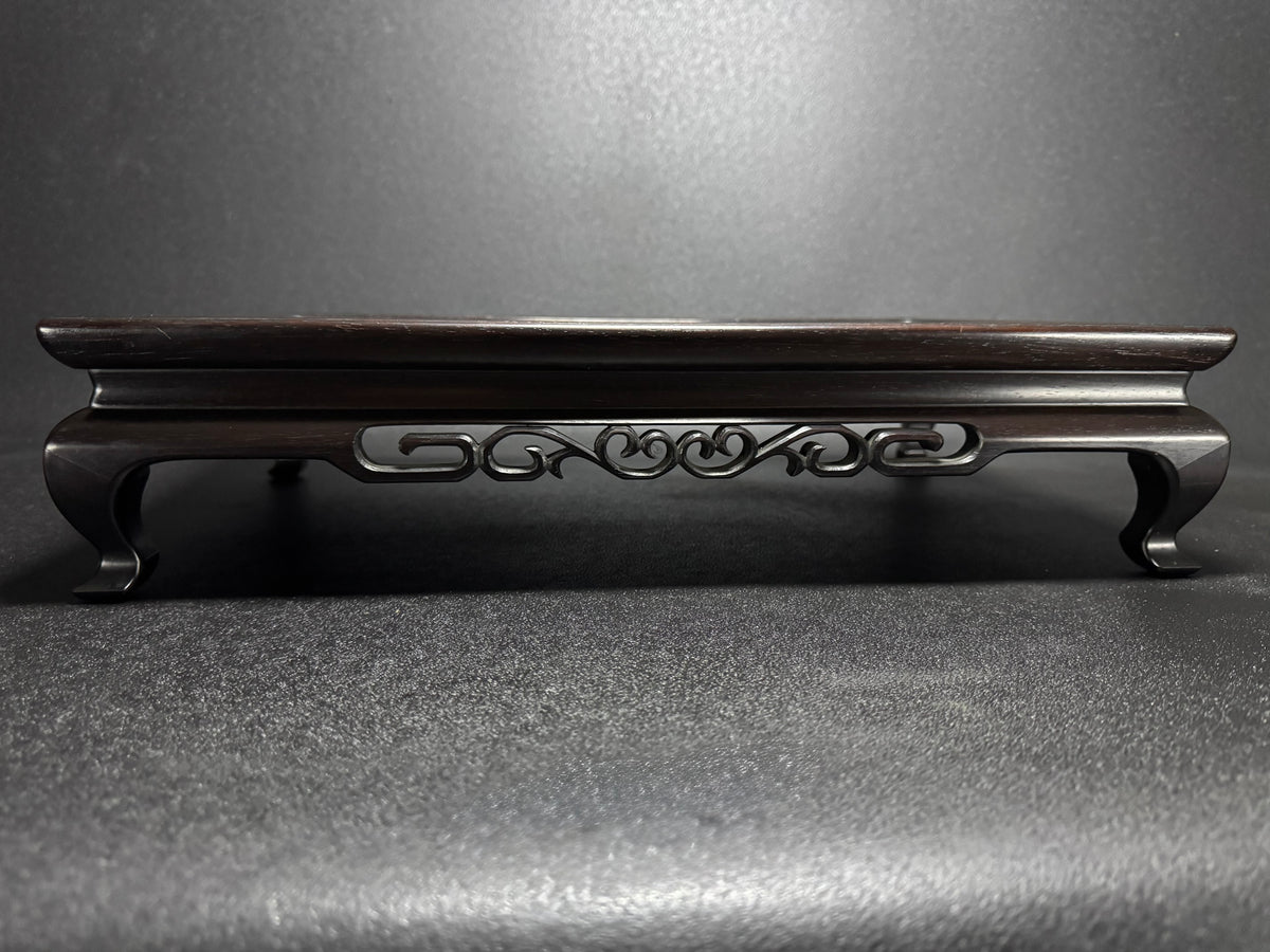 0 Japanese Bonsai Display Stand 小品盆栽飾台 – Rectangular Kadai 花台 – Pierced Openwork Carving 透かし彫り – 48.0cm