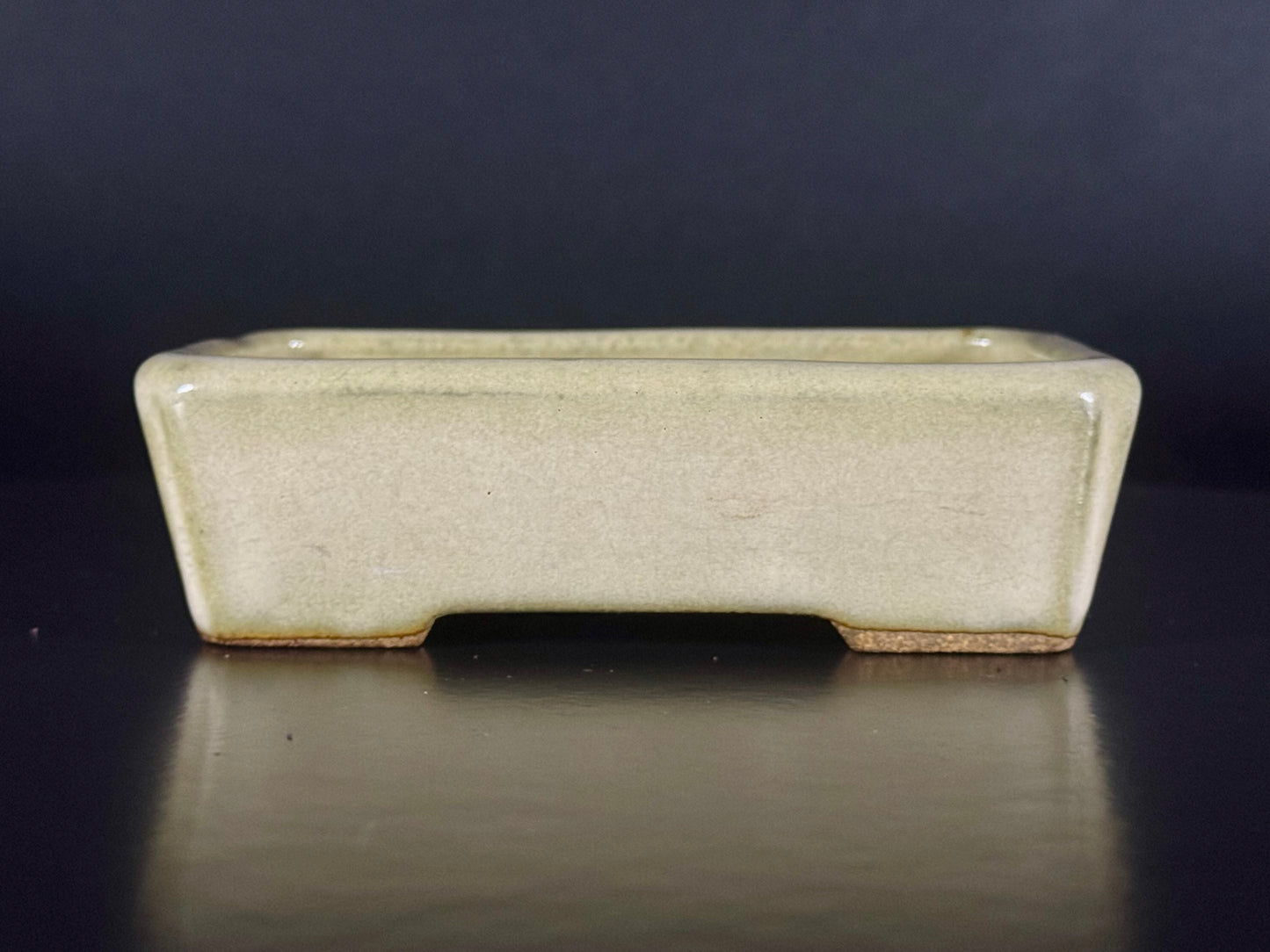 HATTORI – Tokoname 常滑 – 13.0 cm Rectangular  Cream Glazed (Find pot label it and post! this data is ready!!!