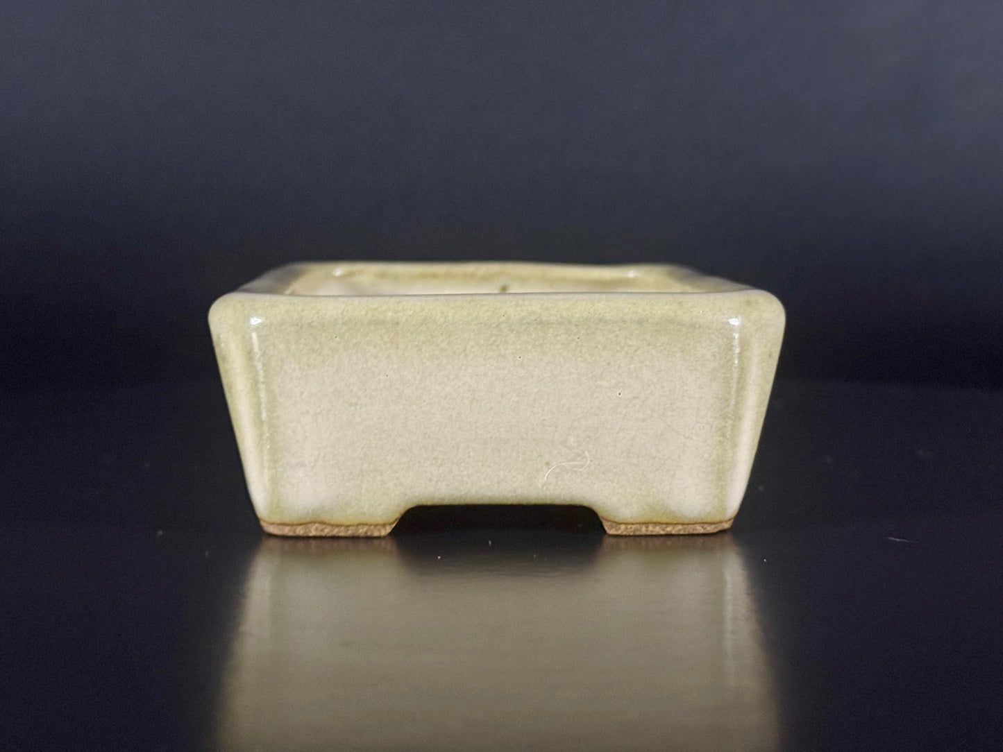 HATTORI – Tokoname 常滑 – 13.0 cm Rectangular  Cream Glazed (Find pot label it and post! this data is ready!!!