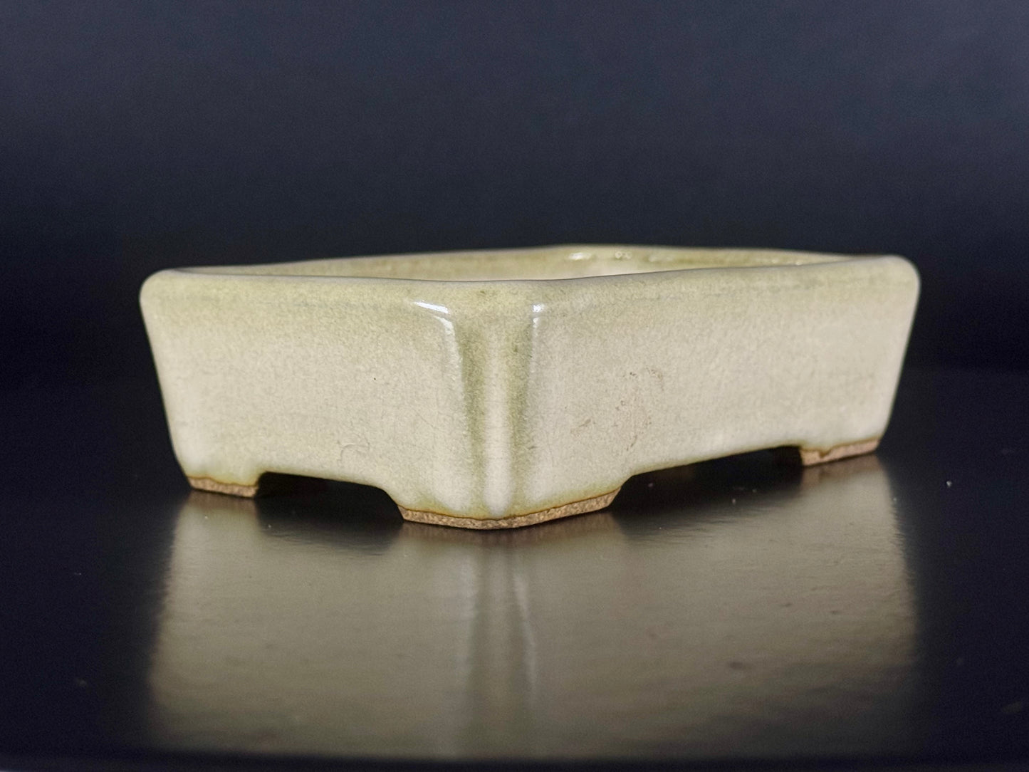HATTORI – Tokoname 常滑 – 13.0 cm Rectangular  Cream Glazed (Find pot label it and post! this data is ready!!!
