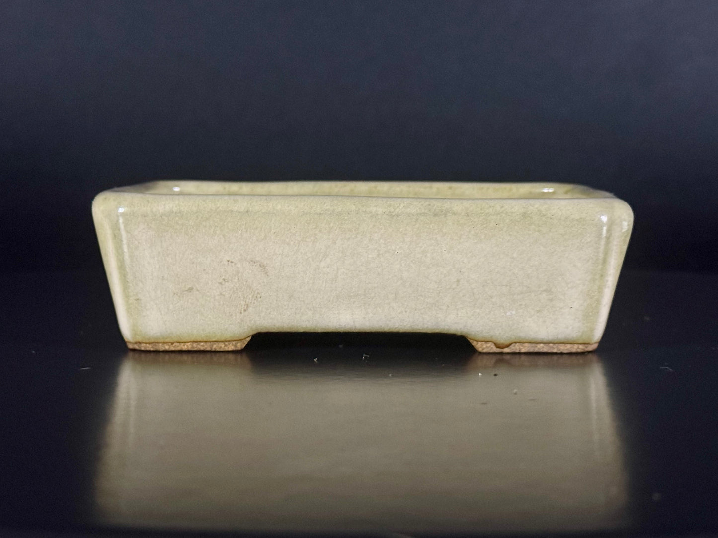 HATTORI – Tokoname 常滑 – 13.0 cm Rectangular  Cream Glazed (Find pot label it and post! this data is ready!!!