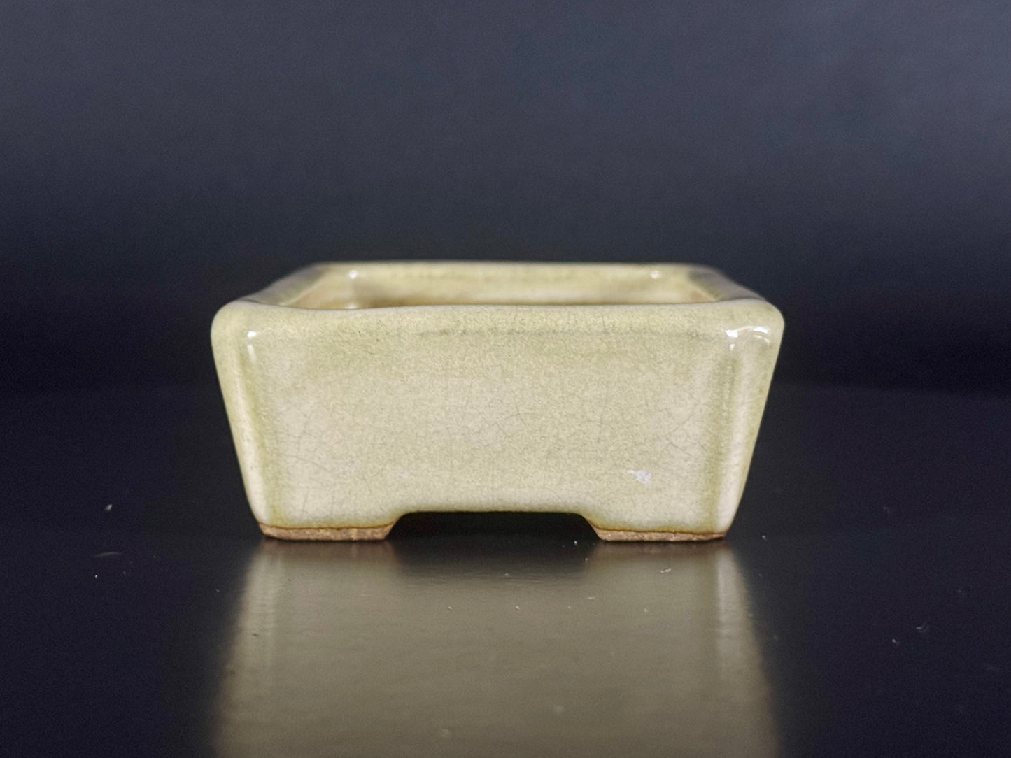 HATTORI – Tokoname 常滑 – 13.0 cm Rectangular  Cream Glazed (Find pot label it and post! this data is ready!!!
