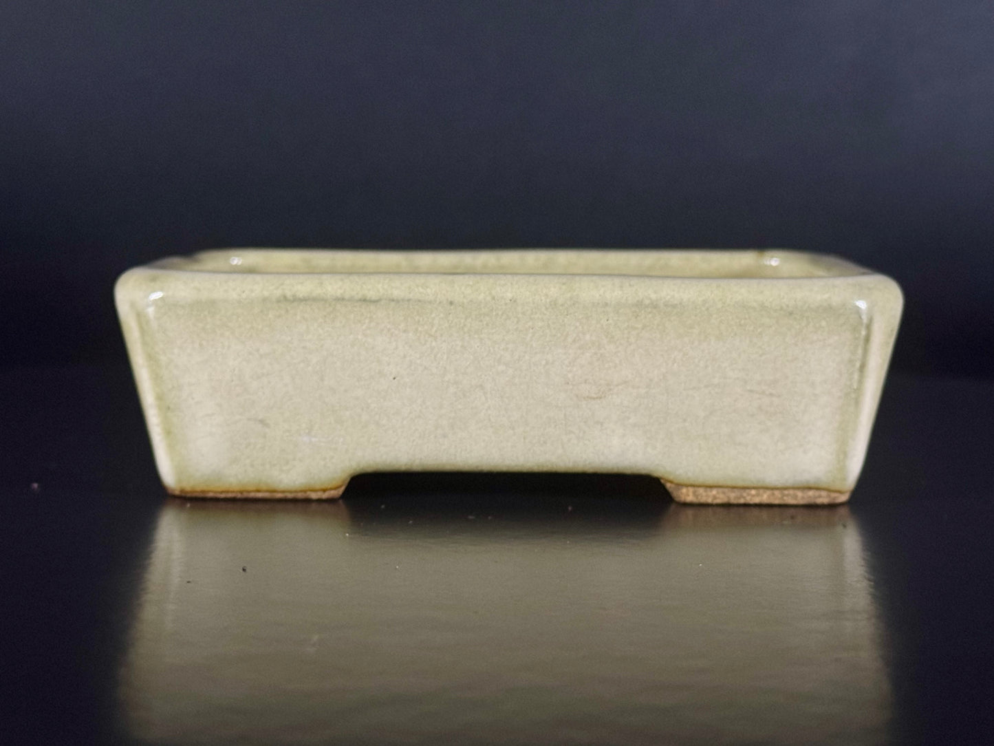 HATTORI – Tokoname 常滑 – 13.0 cm Rectangular  Cream Glazed (Find pot label it and post! this data is ready!!!
