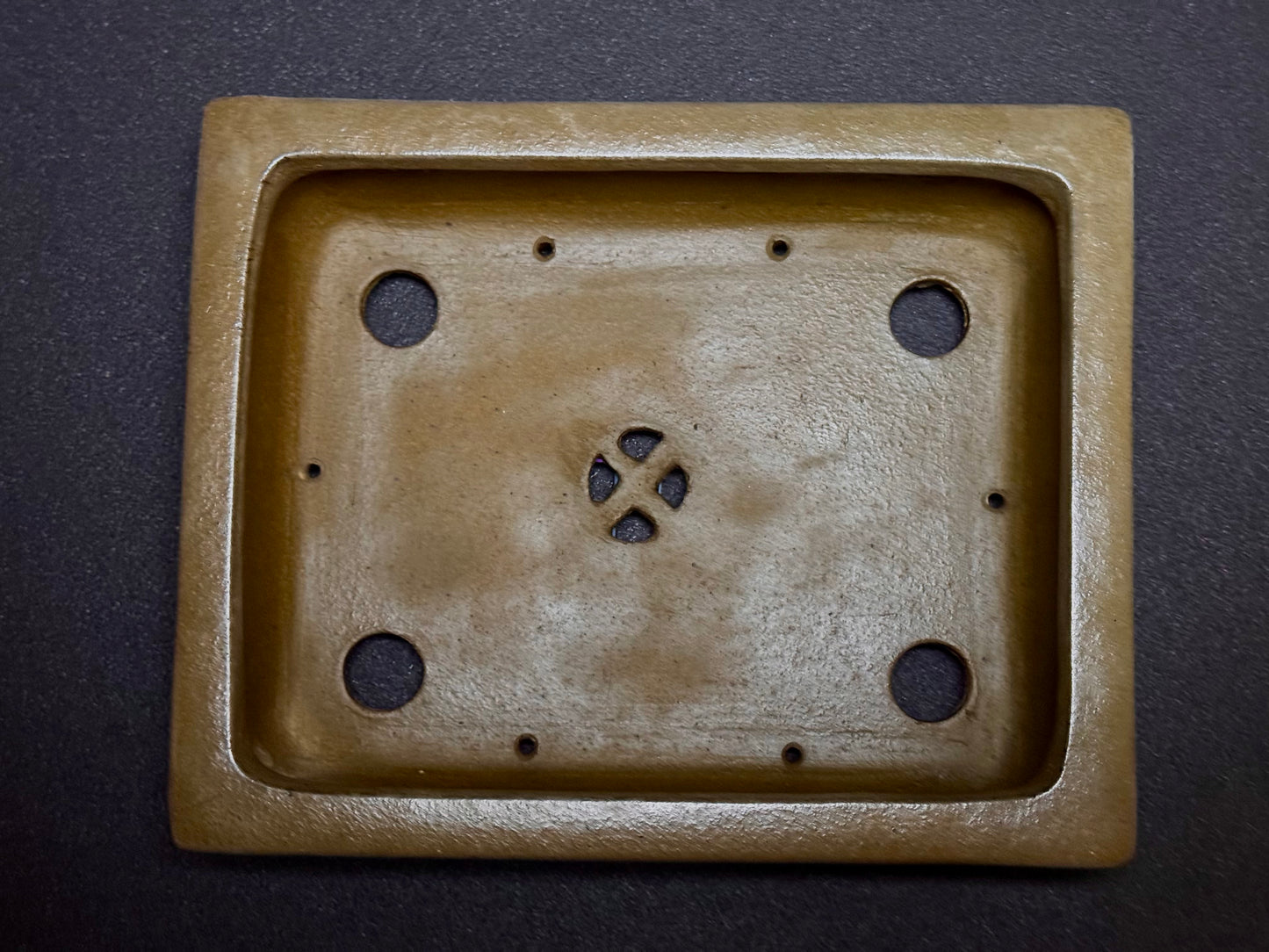 GYOZAN 1St Gen (Nakano Yukizyou “中野行常”) "Hand signed 爪描き" - 常滑 – 24.8cm Rectangular Unglazed (長方形 無釉)