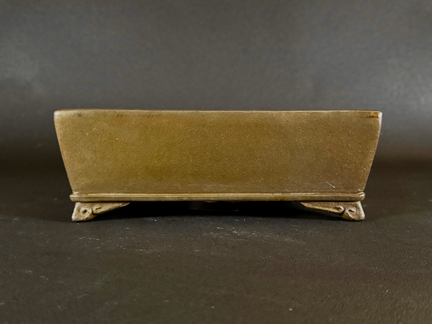 GYOZAN 1St Gen (Nakano Yukizyou “中野行常”) "Hand signed 爪描き" - 常滑 – 24.8cm Rectangular Unglazed (長方形 無釉)