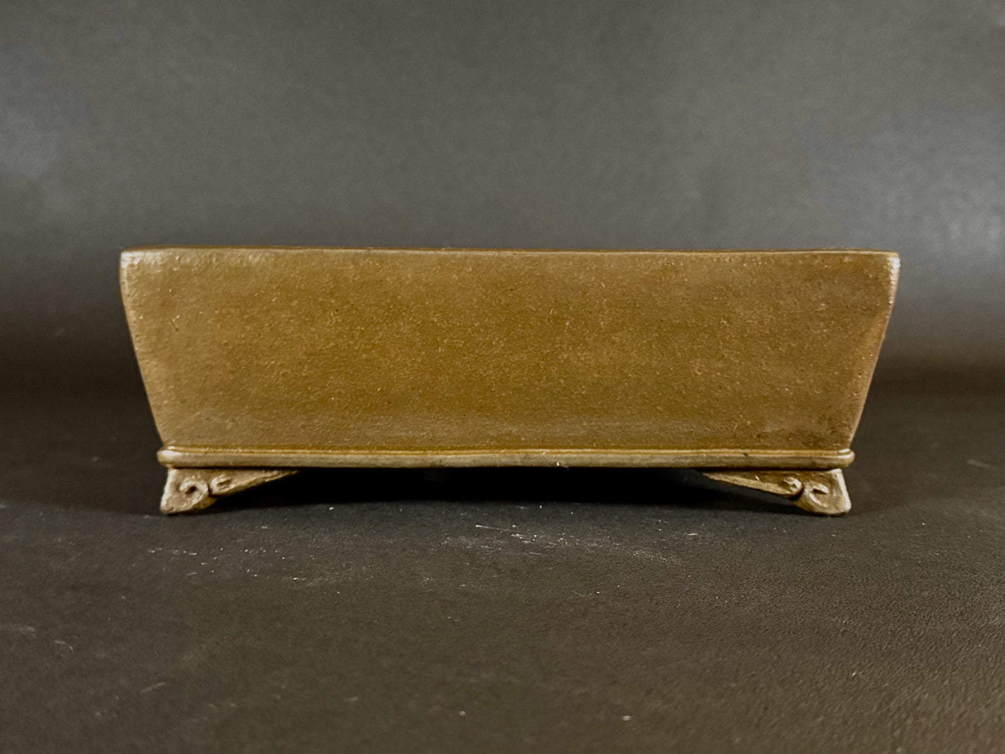 GYOZAN 1St Gen (Nakano Yukizyou “中野行常”) "Hand signed 爪描き" - 常滑 – 24.8cm Rectangular Unglazed (長方形 無釉)