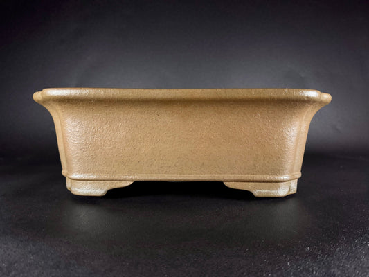 KEIZAN HISADA 久山 桂山 - Hand signed 爪描き- 常滑 - 43.3cm Square (正方鉢) Unglazed 無釉