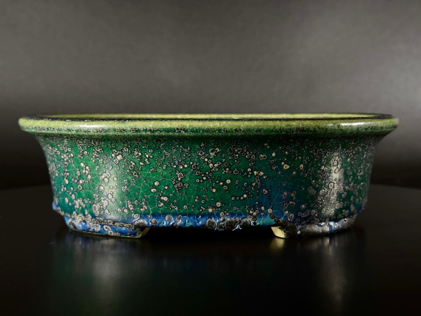 AIBA KOYO – Mr. AIBA Kouichirou（相場 恒一郎）– 常滑 - 20.3 cm Oval Style Glazed 楕円鉢 施釉